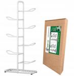 FBSYS fém labdatartó állvány, 7 labdához, fehér, 116cm magas (5905965237377)