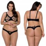 Passion Bikini erotikus fehérnemű size plus Celin Bikini fekete 4XL/5XL Passion