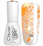 Clavier Luxury hibrid lakk holografikus szemcsékkel 108 Orangeade 10ml (108)