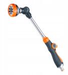 Grifema Sárgaréz kerti pisztoly tömlőhöz 8 funkciós permetező nyomógombbal állítható (ORB-GE1305)