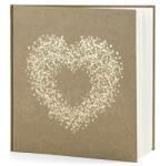  Esküvői vendégkönyv - Natúr szív