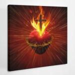  Nyomtatott Canvas Vászonkép hálószobába Jézus Szentséges Szíve 30x30 cm (010030010460000074326)
