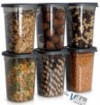 Vilde 6x Konyhai Tartályok ömlesztett termékek élelmiszer kávé cukor só tészta 1L (5904316475758)