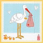 Gomar Invest Decoupage Szalvéta Gomar Invest Gólya Állatok 33 x 33 cm Kék (LN0675)