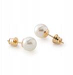 Giorre Ezüst Fülbevaló Fehér Gyöngyökkel, 925 Ezüst Giorre