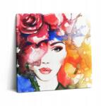 Wallfluent Fotó Vászonkép Gyors Szerelés Előszobába Színes Női Portré (010030010270000075036)