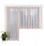 Markizeta Jacquard függöny kész vállpántos Pillangók 300x230 fehér (MAR_83718)