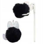 Lean Golyóstoll Zselés Dugó Fekete Pompon Kék Tinta 17cm 0.5mm (21751)