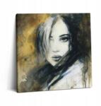 Wallfluent Fotó Vászonkép Szoba Klasszikus Festett Női Portré 60x60 cm (010030010270000074935)