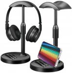 Alogy Fülhallgató állvány Asztali tartó asztali telefon állvány (Uchwyt biurkowy podstawka wieszak 74100)