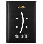 FunnyCase Könyvnaptár 2026 You Decide Fekete tervező Időzítő Ajándék Wz (Kalendarz Czarny YOU DECIDE)