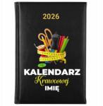 FunnyCase Könyvnaptár 2026 Varrónői Naptár Fekete tervező Ajándék Minták (Kalendarz Czarny KALENDARZ KRAWCOWEJ)