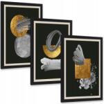 BELATONI Absztrakt falikép szett körök minták formák 3 db 40x30 cm (Kształty)