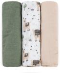 Petite&Mars Bambusz muszlin 3 db-os pelenka szett 68 x 68 cm - Moussy Llama bézs láma
