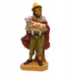 Włoska Karácsonyi betlehem figura. - Pásztor báránysal a kezében- 12cm magas figurákhoz (11150-32)