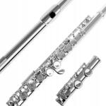  Fuvola zárt furatokkal, 16 lyuk, ezüst C színben (I1009S)