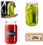 Kadax Befőttesüveg 760 ml Befőttesüveg Méz Lekvár Uborka Üveg 24 Db Fi 82 (K6889)