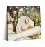 Wallfluent Vászonkép Nappaliba Dekoratív Akvarell Gyönyörű Lány 60x60 cm (010030010270000075321)