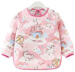 MilaBaby Légáteresztő Etető előke vízhatlan a nyak alatt Elegáns (#C402C4)