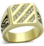 ArtWings Arany férfi gyűrű cirkóniákkal cirkónia díszítéssel 26 27 28 316 L-es méret (SYG1)