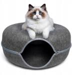 Xtech Macskafekhely Alagút Kerek Donut Házikó 60 CM Sötétszürke (5907783088940)