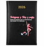 FunnyCase Könyvnaptár 2026 Szenvedéllyel Táncolunk Veled Fekete Tervező Ajándék Wz (Kalendarz Czarny TAŃCZYMY Z TOBĄ Z PASJĄ)