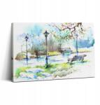 Wallfluent Vászonkép Étkező Fali Dekoráció Kilátás Tavasz Park 30x20 cm (010030010150000074847)