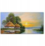 Coloray Vászonkép Festmény falu kunyhó 100x50 cm (010030010010000016802)