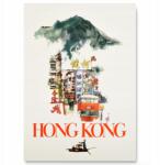  Vintage poszter Hong Kong Kína Ázsia Utazás A3 (Plakaty na ścianę Podróże travel A3)