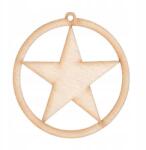 Loveart Karácsonyi dísz Loveart rétegelt lemezből 7 cm Decoupage dekoráció (1002)