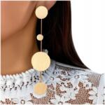  Fülbevaló stift Szín Arany Kerekek Lógó Elegáns Hosszú 120mm (KOL_3721 x1)