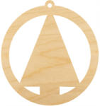 Loveart Bomba Karácsonyfa dekoráció rétegelt lemezből Loveart 6 cm Decoupage dekoráció (LOV-Sklejka)