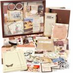  Scrapbooking Készlet Kreatív Matricák Képek Vintage Jegyzettömb 155 Db (ID 580)