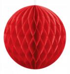Party Deco Függő gömb papír dekoráció piros 10cm (KB10-007)