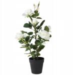 Kaemingk Rózsa rózsa művirág fehér virág cserépben dekoratív 62cm (sztuczny kwiat)