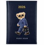 FunnyCase Könyvnaptár 2026 Rush Hour Sötétkék tervező határidőnapló Ajándék Minták (Kalendarz Granatowy RUSH HOUR)