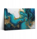 Wallfluent Vászonkép Fa Keret Szoba Türkiz Absztrakt 30x20 cm (010030010150000274709)