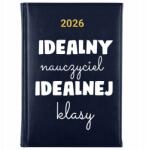 FunnyCase Könyvnaptár 2026 Tökéletes Tanár Tökéletes Osztályoknak Sötétkék Minták (Granat IDEALNY NAUCZYCIEL IDEALNEJ KLASY)