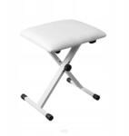  Állítható Összecsukható Szék Pad Szék Zongora Billentyűs Orgona Fehér (ŁAWKA)