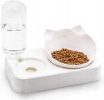  Kutya-macska eledeltartó tál vízadagolóval az állványon (ZS0032)