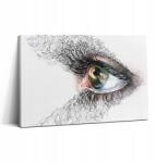 Wallfluent Canvas Fotó Vászon Felakasztható Otthon Loft Rajz Emberi Szem 30x20 (010030010150000074802)