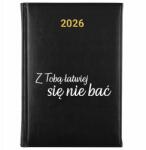 FunnyCase Naptár A5 2026 Pedagógusnapi határidőnapló Veled Könnyebb Nem Félni (Kalendarz Czarny Z Tobą Łatwiej Się Nie Bać)