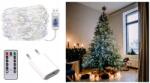  Karácsonyfa Lámpa Led Zsinór Usb Távirányítóval Tápegység Hideg Fehér 10m (5905247734327)
