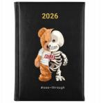 FunnyCase Könyvnaptár 2026 See Through Fekete tervező Időzítő Ajándék Wz (Kalendarz Czarny SEE THROUGH)