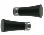 ESTAdeco Függönykarnis végzáró fi 19 mm modern Riva 2 db-os szett Fekete Matt (końcówka RIVA 19mm czarny chrom)