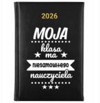 FunnyCase Könyvnaptár 2026 Csodálatos Tanár Fekete Tervező Ajándék Wz (Kalendarz Czarny NIESAMOWITY NAUCZYCIEL)
