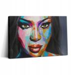 Wallfluent Vászonkép Fali Dekoráció A dolgozószobába Színes Női Arc 30x20 (010030010150000075225)