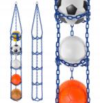 FBSYS Labdatartó, 5 labdához, kék, függőleges akasztó (fbsys-x5-niebieski)