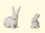 Włoska Betlehem figurák- 2 db fehér nyuszi 2, 5cm magas 8-12cm magas figurákhoz