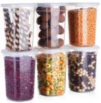 Vilde 6x Konyhai Tartályok ömlesztett termékek élelmiszerek kávé cukor só tészta 1L (5904316475918)